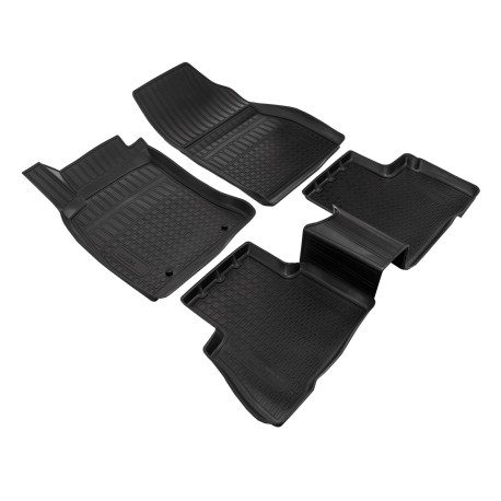 For specific model 3D rubber floor mats for NISSAN Juke 2010-2018 4pc | races-shop.com