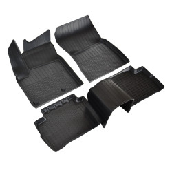 3D rubber floor mats for NISSAN Qashqai J12 2021-up petrol / hybrid 4pcs for the e-power version, the rear tunnel does not fit