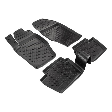For specific model 3D rubber floor mats for PEUGEOT 308 2008-2014 4pc | races-shop.com