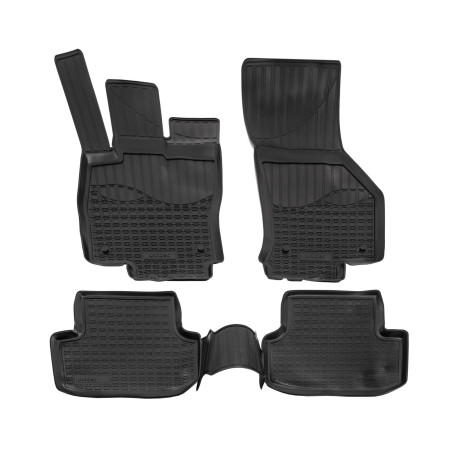 For specific model 3D rubber floor mats for SEAT Leon 2012 -2020 4pc | races-shop.com