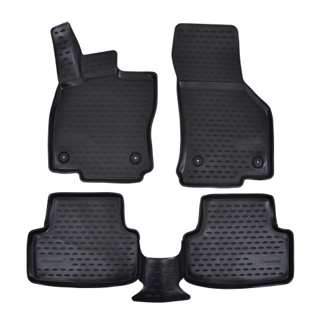 For specific model Rubber floor mats for VOLKSWAGEN Golf VII 2012-2019 4pcs | races-shop.com