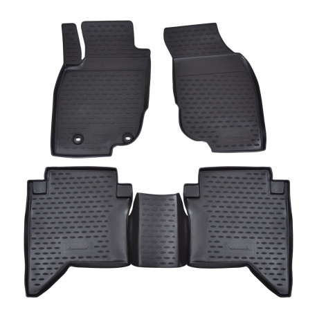For specific model Rubber floor mats for TOYOTA Hilux 2011-2015 4pcs | races-shop.com
