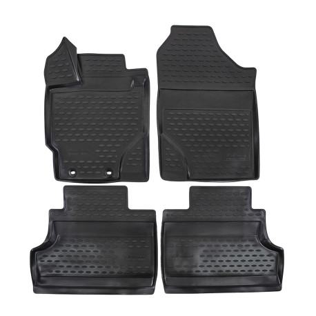 For specific model Rubber floor mats for TOYOTA Yaris 2010-2014 4pcs | races-shop.com