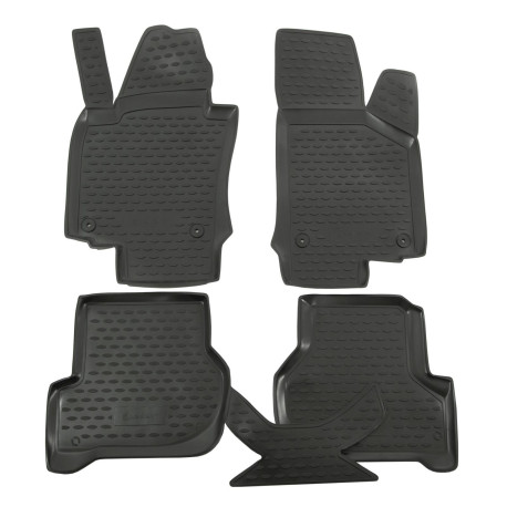 For specific model Rubber floor mats for SKODA Octavia II 2004-2013, 4 pcs | races-shop.com