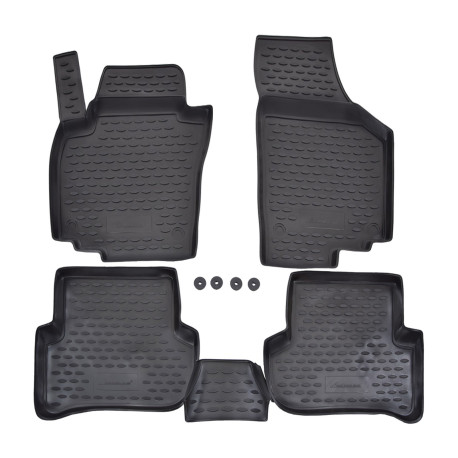 For specific model Rubber floor mats for SKODA Yeti 2009-2017 4pcs | races-shop.com