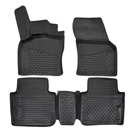 For specific model Rubber floor mats for SKODA Kodiaq 2016-2024 4pcs | races-shop.com
