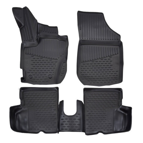 For specific model Rubber floor mats for RENAULT Captur 2013-2019 4pcs | races-shop.com