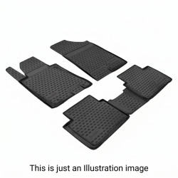 Rubber floor mats for NISSAN Qashqai electro 2024-up 4pcs