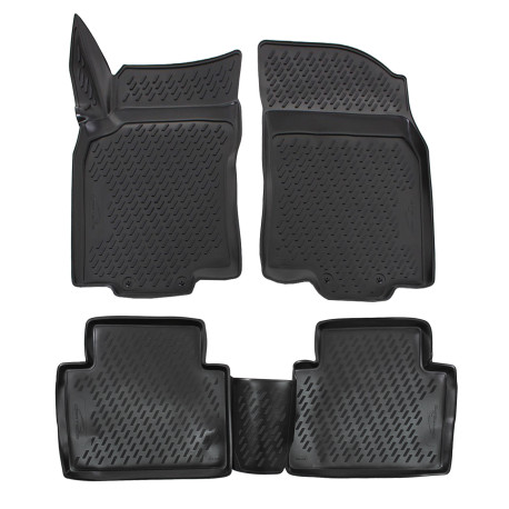For specific model Rubber floor mats for NISSAN X-Trail T32 2014-2021 4pcs | races-shop.com