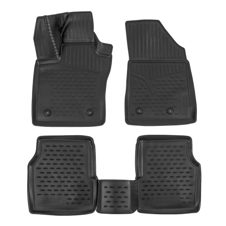 For specific model Rubber floor mats for JEEP Compass 2018-up | races-shop.com