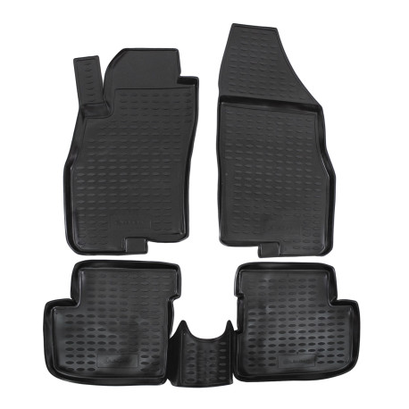 For specific model Rubber floor mats for FIAT Grande Punto 5D 2005-2018 4pcs | races-shop.com
