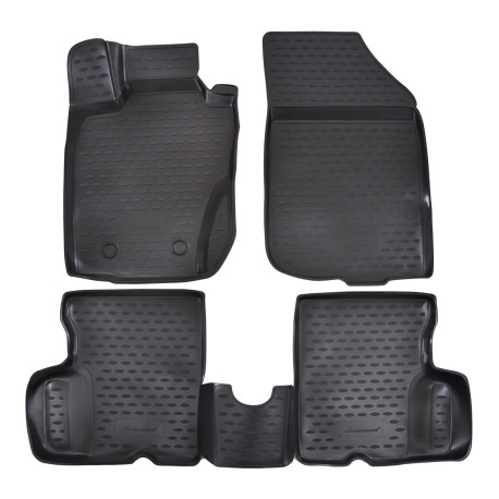 For specific model Rubber floor mats for DACIA Duster 4WD 2011-2015 4pcs | races-shop.com