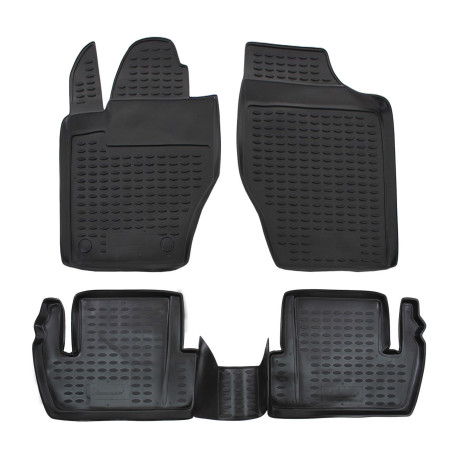 For specific model Rubber floor mats for PEUGEOT 307 2001-2008 4pcs | races-shop.com