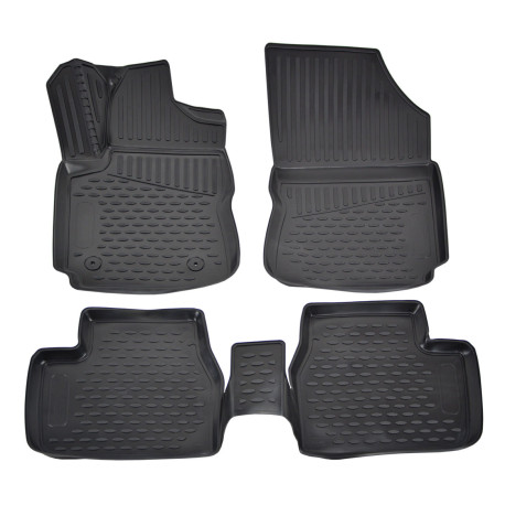 For specific model Rubber floor mats for CITROEN C4 Cactus 2013-2021 | races-shop.com