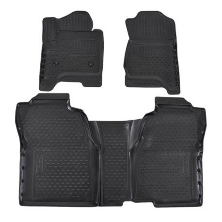 For specific model Rubber floor mats for CHEVROLET Silverado, 2014-2018, Crewcab, (USA) | races-shop.com