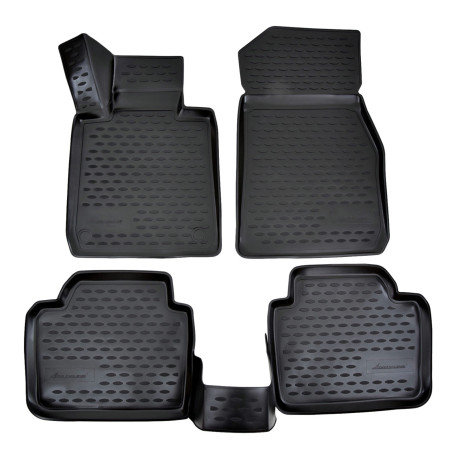 For specific model Rubber floor mats for BMW 3-serie F30 2012-2018 4pcs | races-shop.com