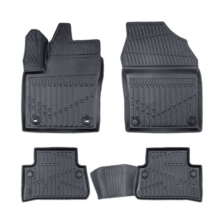 For specific model Rubber car floor mats for Toyota C-HR 2023-up/ Corolla Cross 2022-up 4pcs | races-shop.com