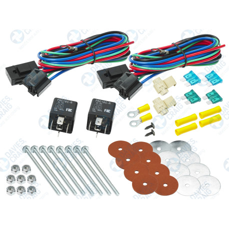 Fan controller kit Universal Dual Fan Mounting Kit (12V) | races-shop.com