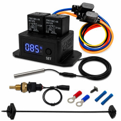 Digital Thermatic Twin Fan Switch with M12x 1.5 Thermal Sensor Kit