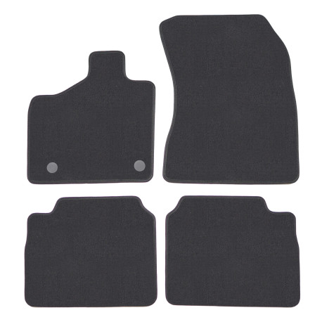 For specific model Premium anthracite velour car mats for NISSAN Leaf 1 2011-2017 4pcs | races-shop.com