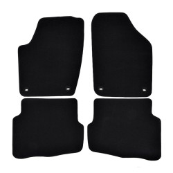 Premium Black velour car mats for VOLKSWAGEN Polo 9N 2002-2008 4pcs