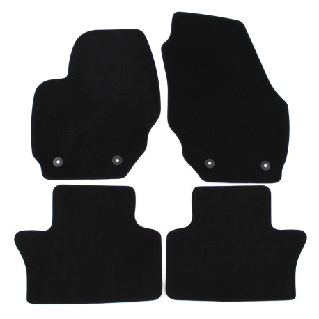 For specific model Premium Black velour car mats for VOLVO XC60 2008-2017 4pcs | races-shop.com