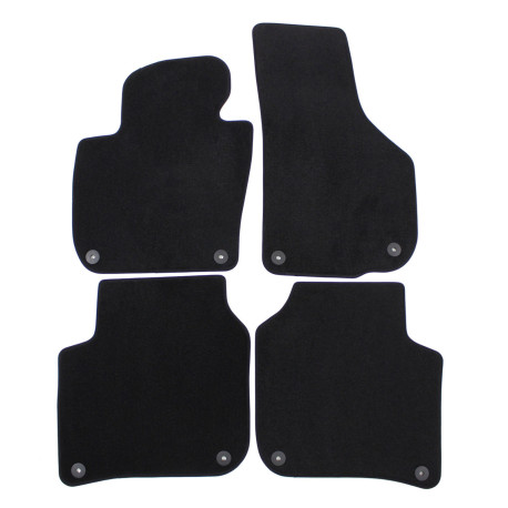 For specific model Premium Black velour car mats for SKODA Superb II 2008-2014 4pcs | races-shop.com