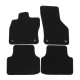 For specific model Premium Black velour car mats for SKODA Octavia IV 2020-up 4pcs | races-shop.com