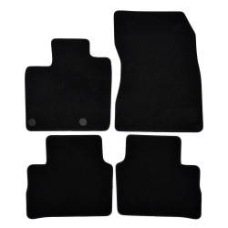 Premium Black velour car mats for NISSAN Qashqai 2021-up 4pcs