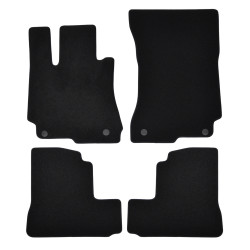 Premium Black velour car mats for MERCEDES S W221 2005-2013 4pcs
