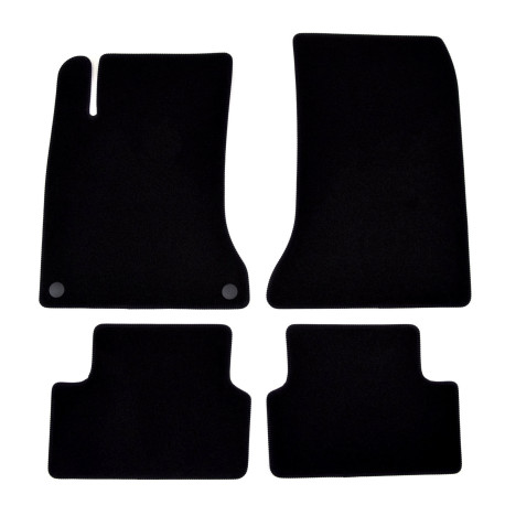 For specific model Premium Black velour car mats for MERCEDES CLA C117 2013-2018 4pcs | races-shop.com