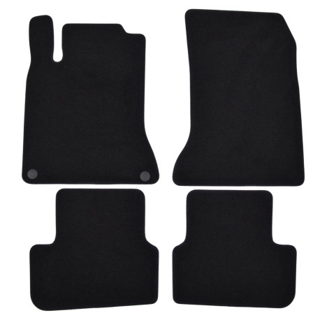 For specific model Premium Black velour car mats for MERCEDES B W246 2012-2018 4pcs | races-shop.com