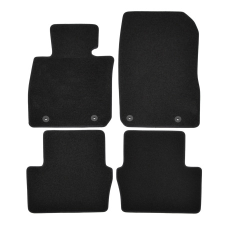 For specific model Premium Black velour car mats for MAZDA CX-3 2015-up 4pcs | races-shop.com
