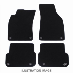 Premium Black velour car mats for FORD Transit Custom 32cm fix 2023-up 2pcs