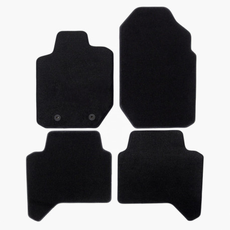 For specific model Premium Black velour car mats for FORD Ranger T6/T7 2013-up 4pcs | races-shop.com