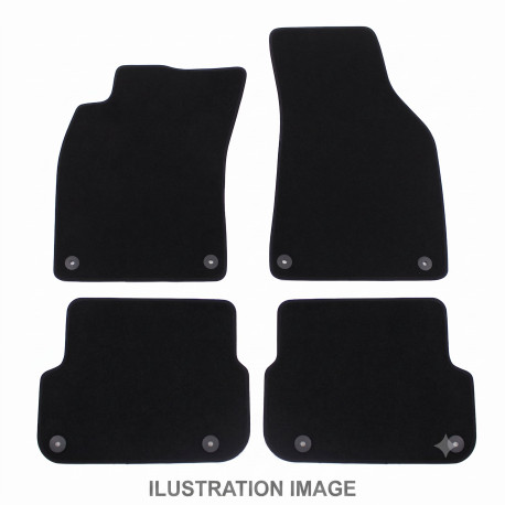 For specific model Premium Black velour car mats for FIAT Grande Panda petrol 2025-up 4pcs | races-shop.com