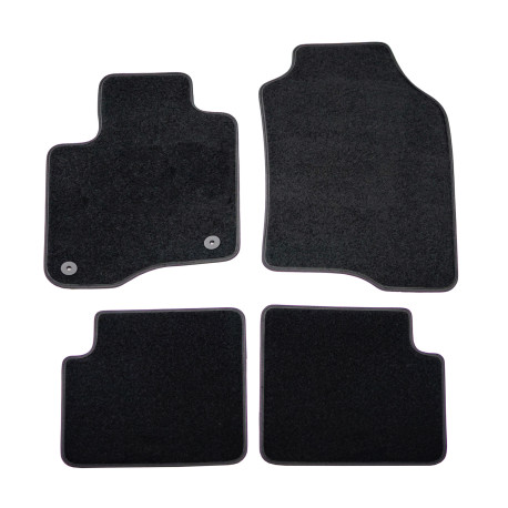 For specific model Premium Black velour car mats for FIAT Panda 2012-2016 4pcs | races-shop.com