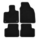 For specific model Premium Black velour car mats for FIAT 500e electric 2020-up 4pcs | races-shop.com