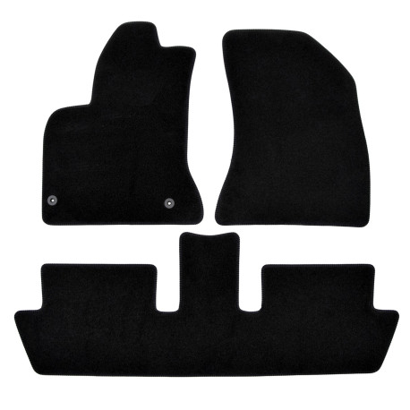 For specific model Premium Black velour car mats for CITROEN C4 Grand Picasso 7seat 2006-2013 6pcs | races-shop.com