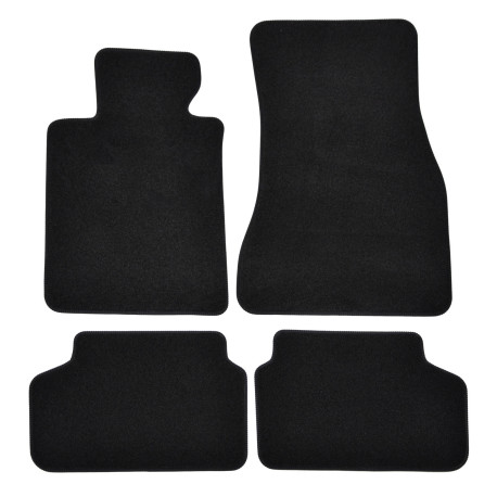 For specific model Premium Black velour car mats for BMW 5 G30 G31 2018-up 4pcs | races-shop.com