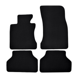 Premium Black velour car mats for BMW 5 E60 2003-2010 4pcs