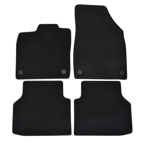 For specific model Premium Black velour car mats for AUDI Q4 e-tron 2021-up 4pcs | races-shop.com