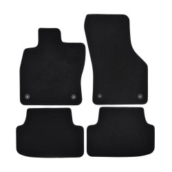 Premium Black velour car mats for AUDI A3 8V 2013-2020 4pcs