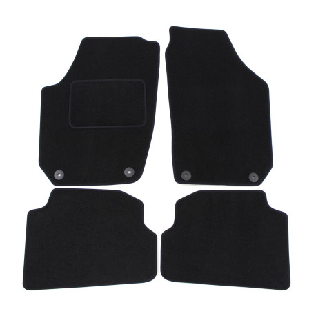 For specific model Velour car mats for Skoda Fabia II 2007-2014 4pcs | races-shop.com