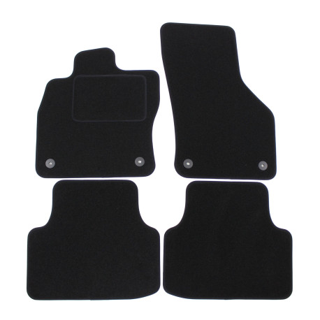 For specific model Velour car mats for Seat Leon 2020-up 4pcs | races-shop.com