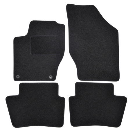 For specific model Velour car mats for Citroen C4 II / DS4 2011-2018 4pcs | races-shop.com