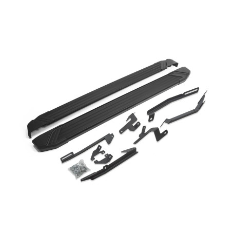 Side steps and rails RIVAL Side steps for Nissan Terrano 2014-up (Basic Black) | races-shop.com