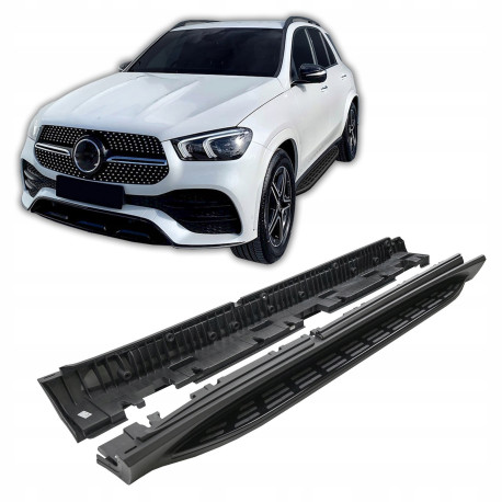 Side steps and rails Side steps for Mercedes GLE W167 2019-up (Black) | races-shop.com