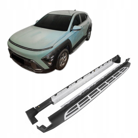 Side steps and rails Side steps for Hyundai Kona 2024-up | races-shop.com