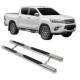 Side steps and rails Stainless steel side bars for Toyota Hilux 4D 2015-2022 | races-shop.com